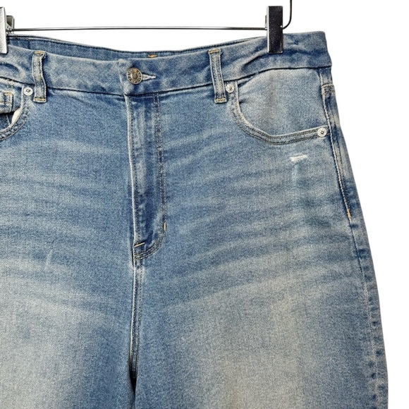 American Eagle Curvy Mom Stretch Women’s High Rise Medium Wash Jeans Sz 14 Short - Picture 3 of 11